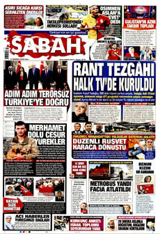 SABAH 8 Temmuz 2025 Gazete Manşeti Küçük