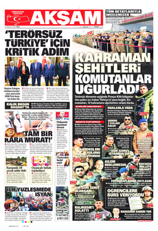 AKŞAM 8 Temmuz 2025 Gazete Manşeti Küçük
