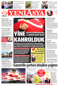 YENİ ASYA 8 Temmuz 2025 Gazete Manşeti Küçük