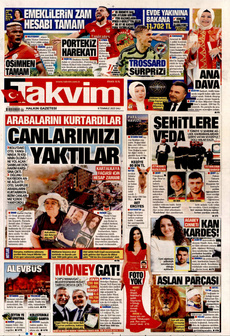 TAKVİM 8 Temmuz 2025 Gazete Manşeti Küçük