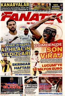 FANATİK 8 Temmuz 2025 Gazete Manşeti Küçük
