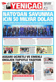 YENİÇAĞ 9 Temmuz 2026 Gazete Manşeti Küçük