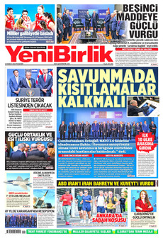 YENİBİRLİK 9 Temmuz 2026 Gazete Manşeti Küçük