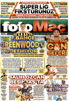 FOTOMAÇ 9 Temmuz 2026 Gazete Manşeti Küçük
