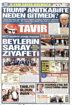 TAVIR GAZETESİ 9 Temmuz 2026 Gazete Manşeti Küçük