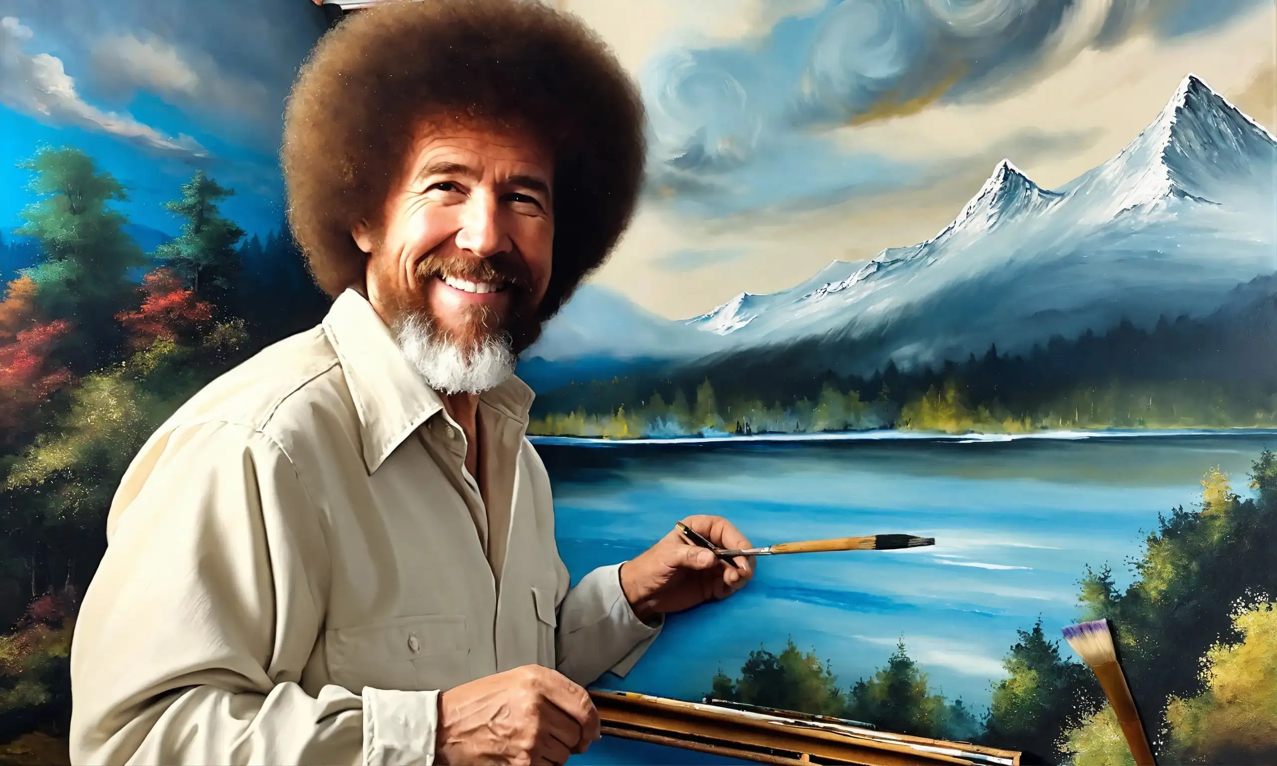 Bob Ross'un Sihirli Fırçası: Televizyon ve Resim Sanatına Etkisi